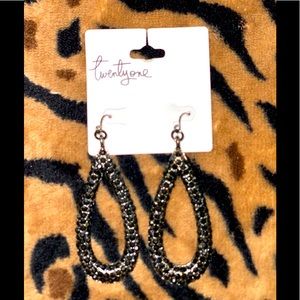 Black Tear Drop Earring
